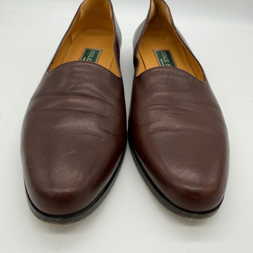 Vintage Cole Haan Italian Leather Loafers Brown Slip On Flats 6.5 AAAA F3835 - Picture 4 of 8